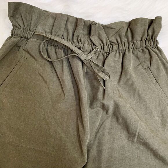 The GROUP by BABATON Olive Hi Waist Drawstring Paper Bag Wide Leg KERRI Pants - Picture 7 of 15